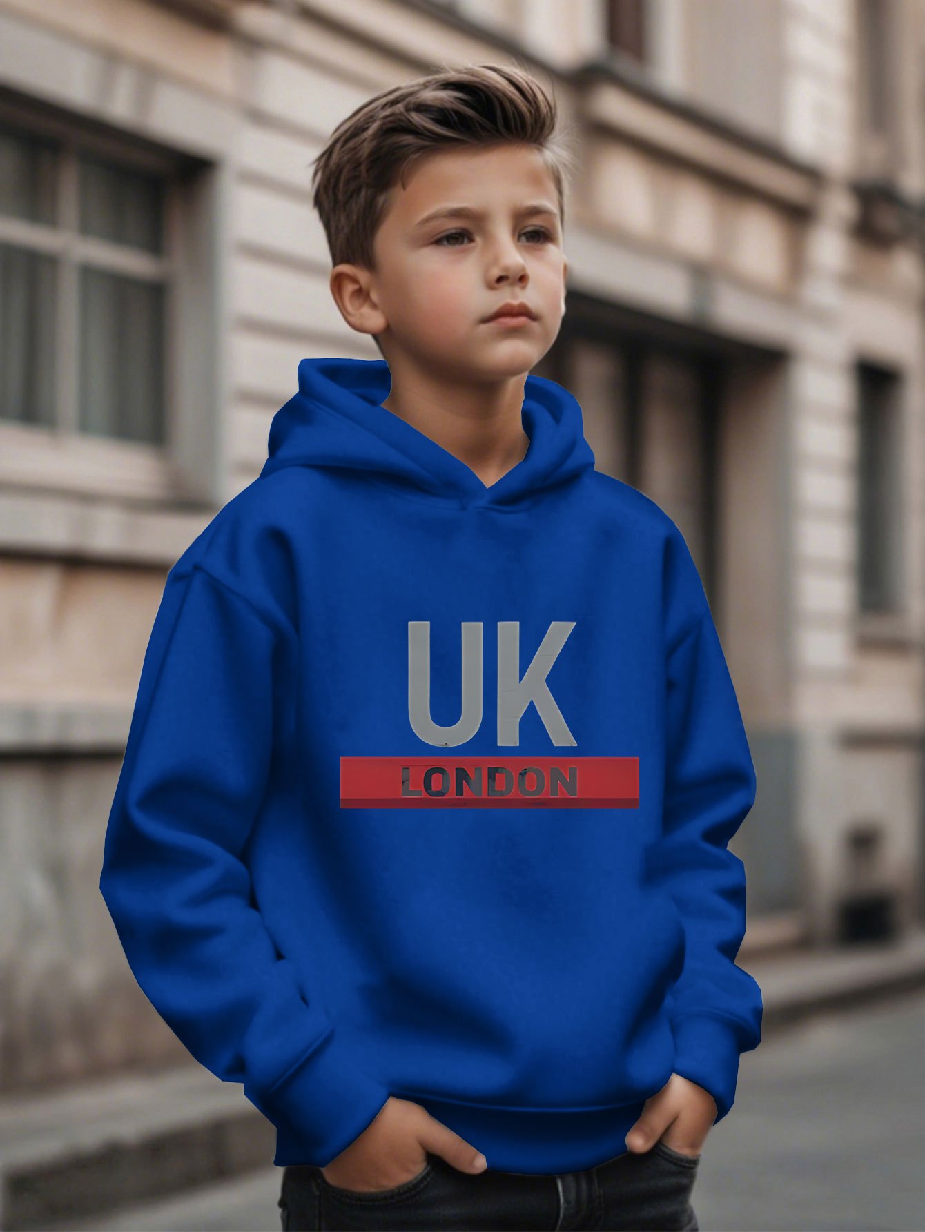 Street Fashion Uk - Bluza z kapturem z nadrukiem z