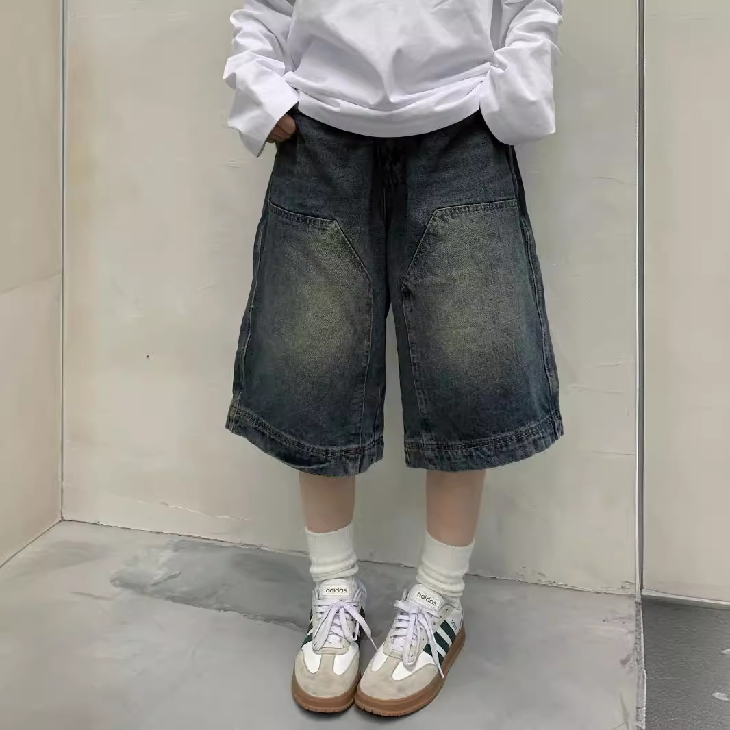 Street Fashion Jeans - Damskie szorty jeansowe Y2K vintage baggy,