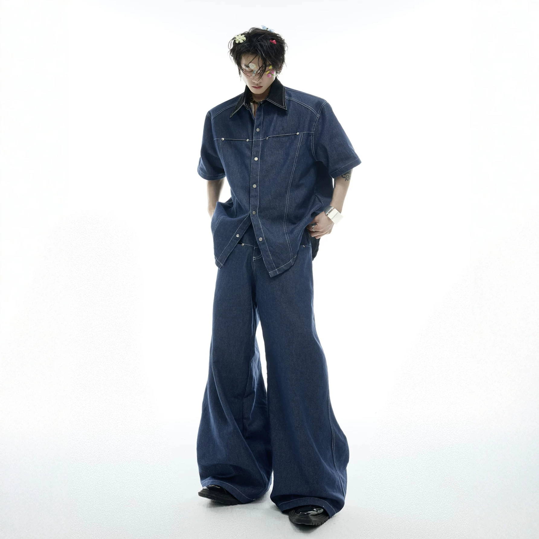 Street Fashion Jeans - Letni męski zestaw dżinsowy w stylu