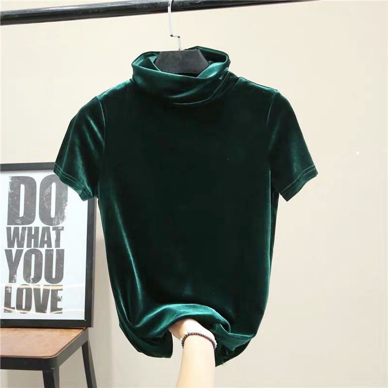Street Fashion Tshirt - Koreańska moda damska golf z krótkim