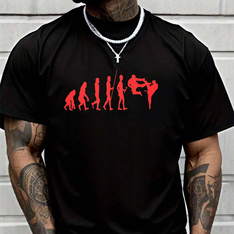 Street Fashion Evolution - Koszulka męska z nadrukiem Karate Evolution,