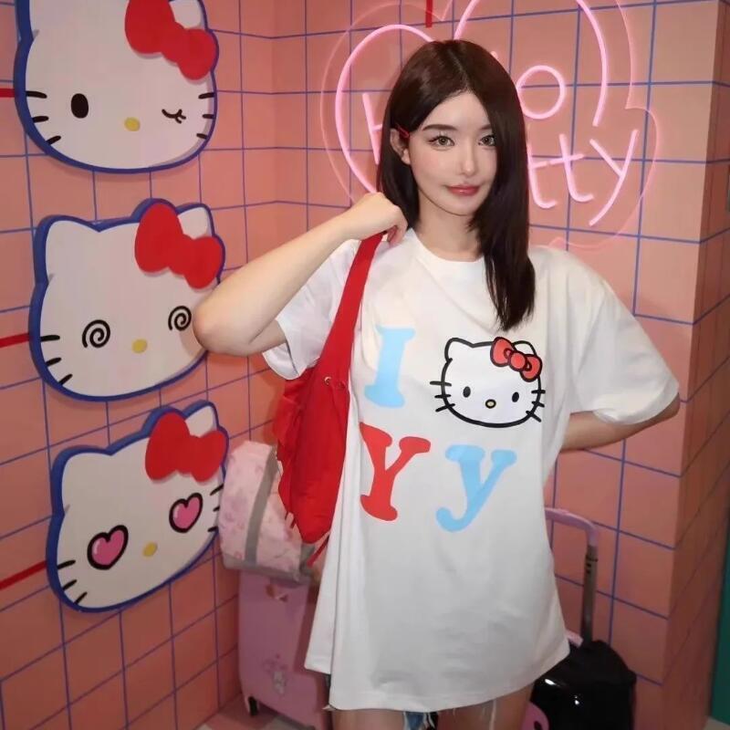 Street Fashion Tshirt - Krótki rękaw Sanrio Letnia Koszulka Unisex