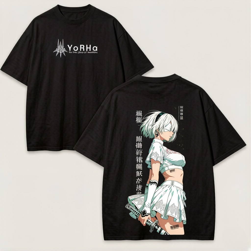 Letnia koszulka anime NieR Aut – Street Fashion Logo recenzja i cena