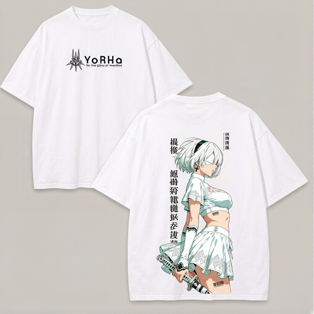 Letnia koszulka anime NieR Aut – Street Fashion Logo recenzja i cena