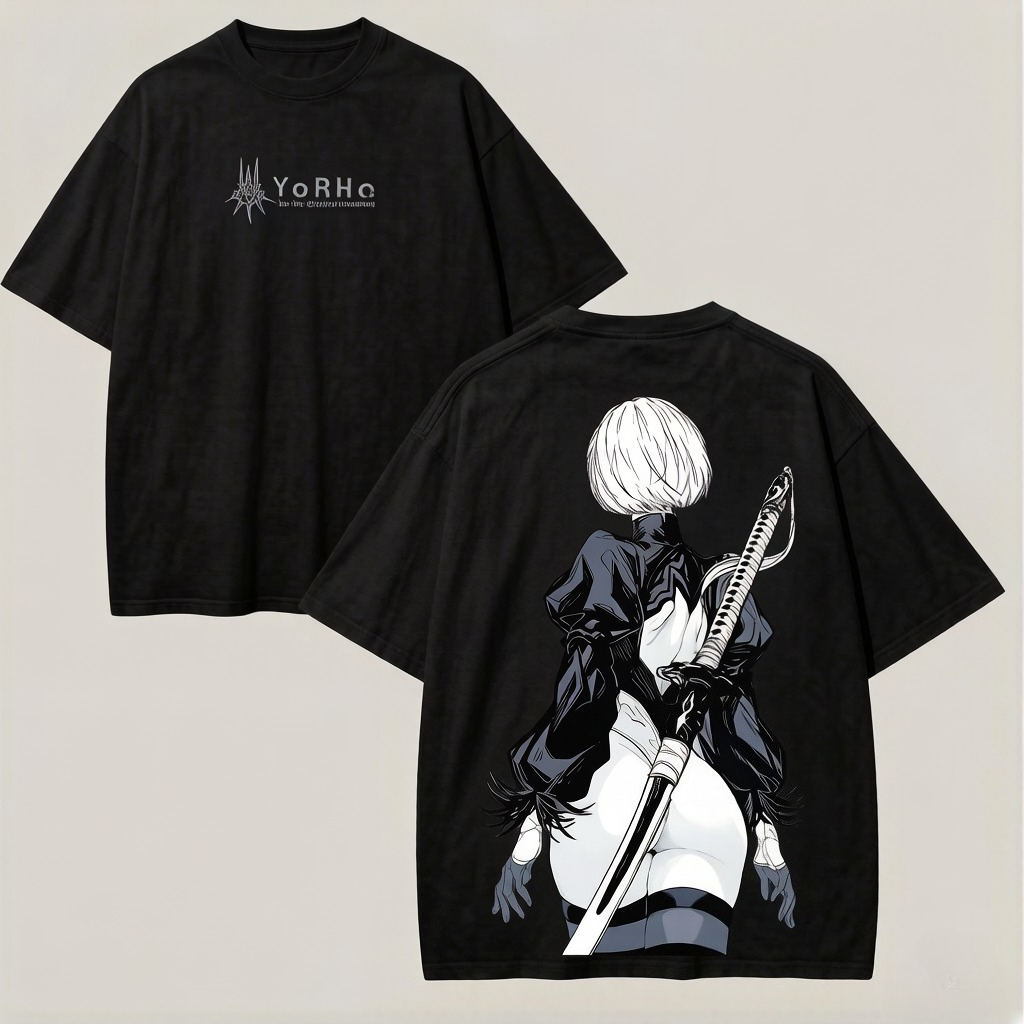 Letnia koszulka anime NieR Aut – Street Fashion Logo recenzja i cena