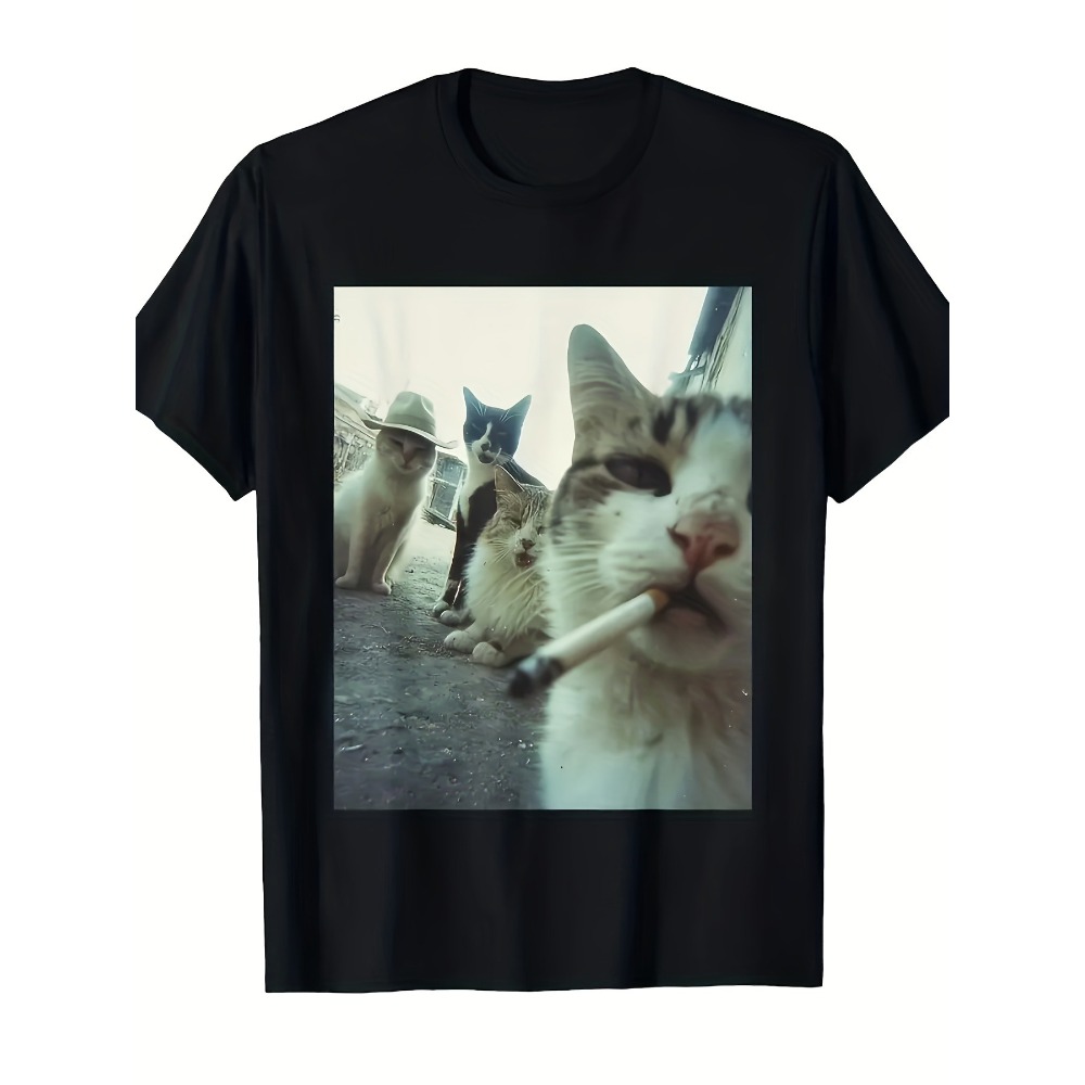 Koszulka z dymiącym kotem, śmi – Street Fashion Logo recenzja i cena