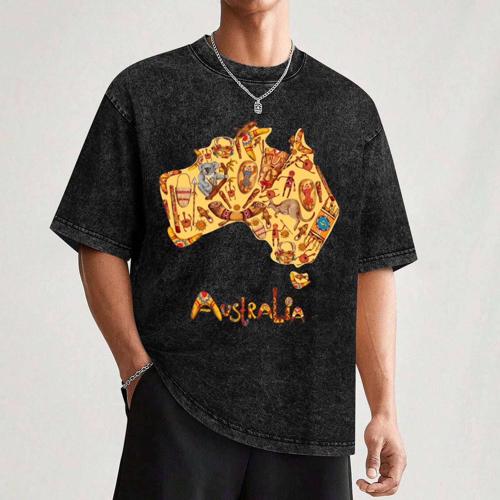 Koszulka z flagą Aborygenów, m – Street Fashion Australia recenzja i cena