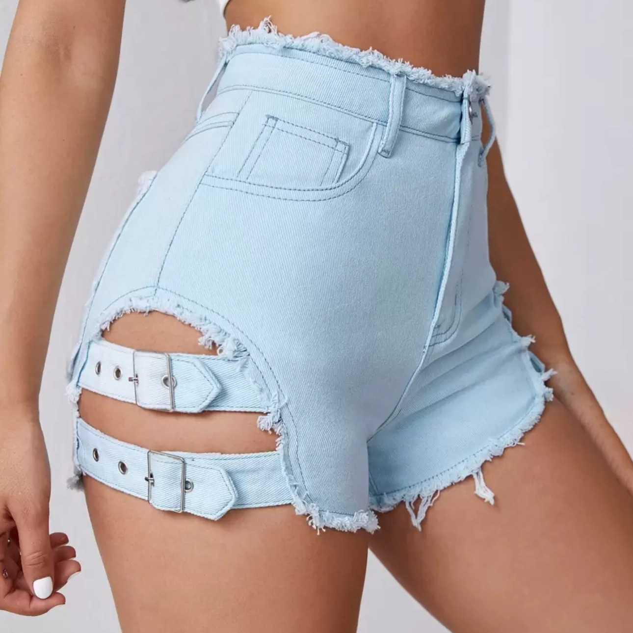 Damskie dżinsowe szorty z wyso – Street Fashion Jeans recenzja i cena