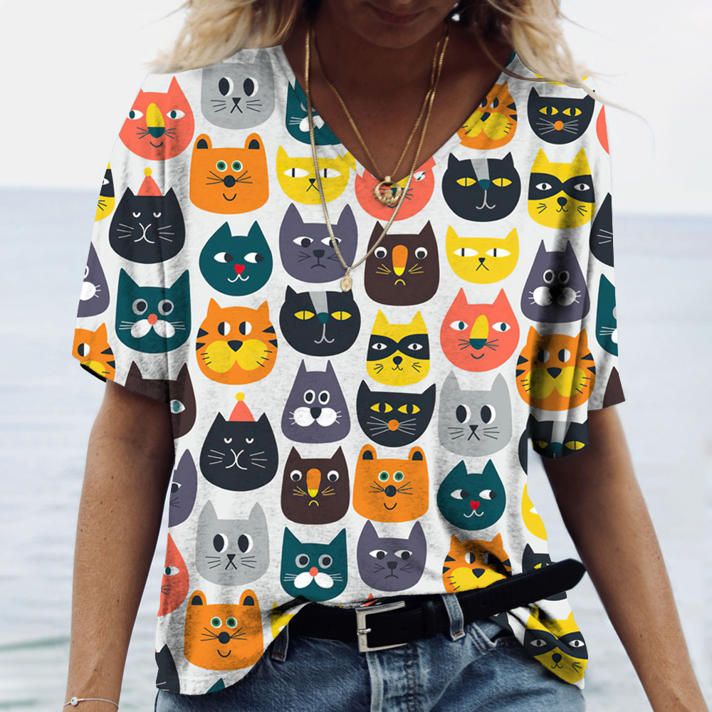 Modne damskie koszulki z dekol – Fashion Street Cat recenzja i cena