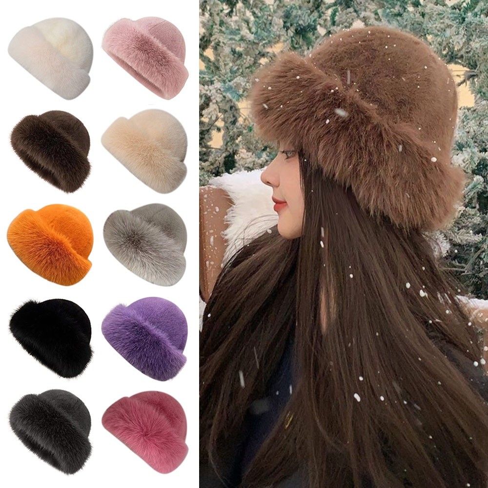 Nowa puszysta zimowa czapka z  – Bucket Hat Embroidered recenzja i cena